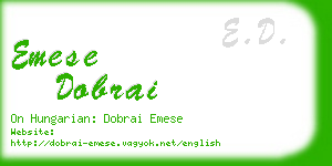 emese dobrai business card